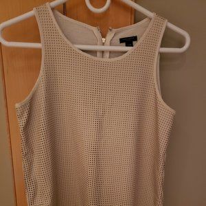 Ann Taylor XS Petite faux leather sleeveless top